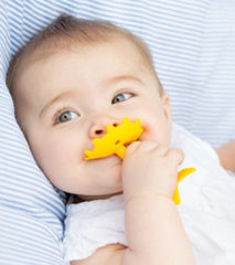 Innobaby EZ Grip Massaging Teether blue star reaches sore gums and aids motor skills
