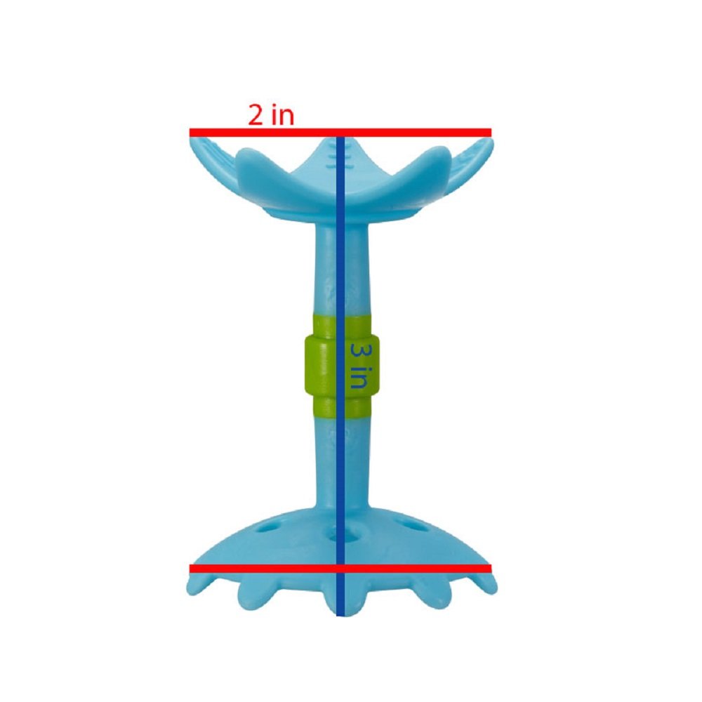 Innobaby EZ Grip Teether is freezer-safe for cooling relief during teething