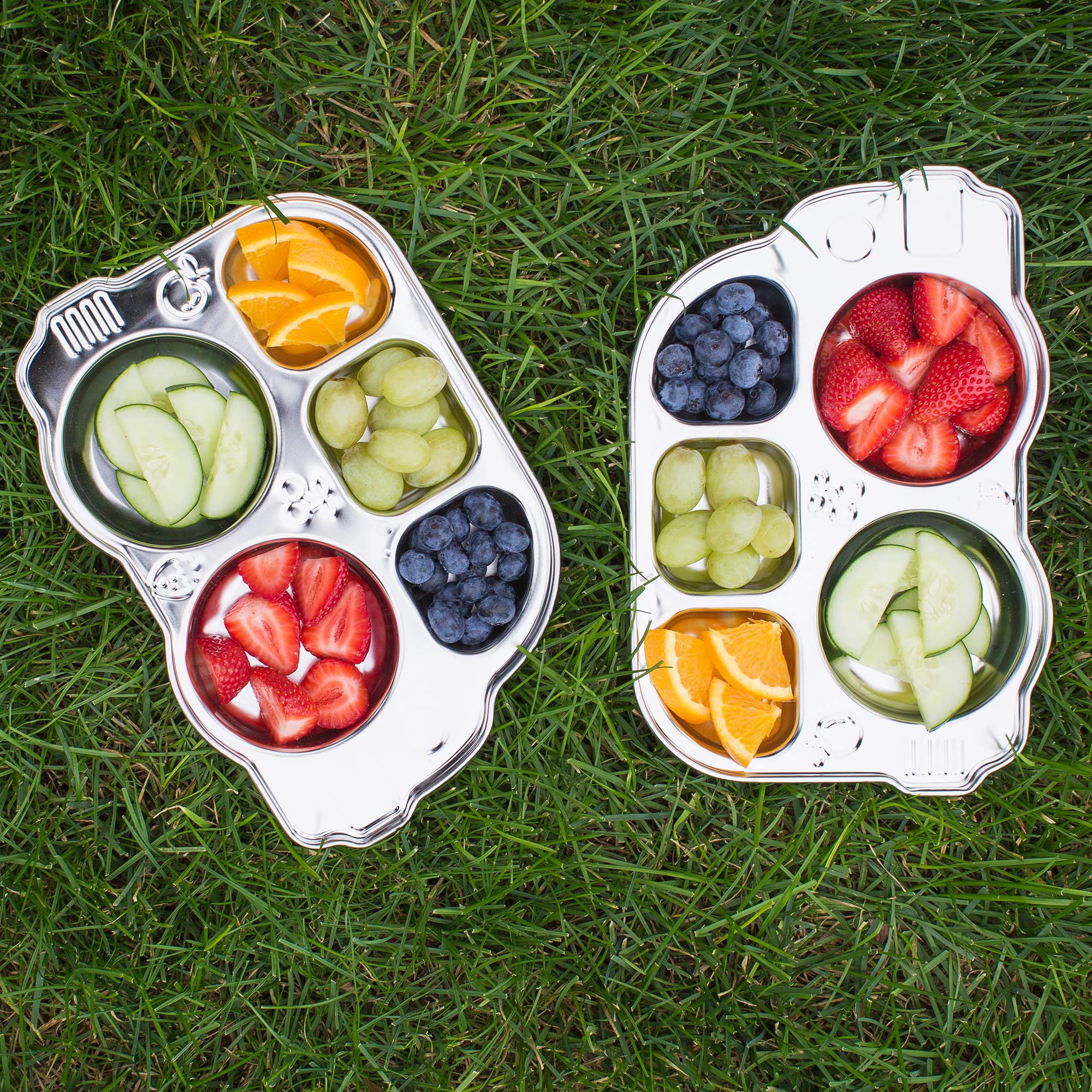 Innobaby kids dinnerware resists stains and odors.