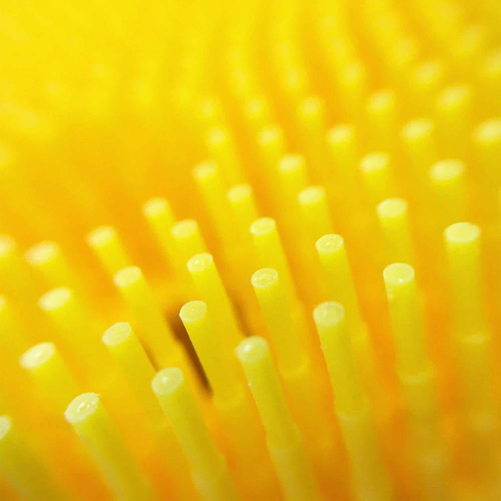 Innobaby Silicone Duck Scrub soft bristles close-up highlights soothing lather during baby baths.