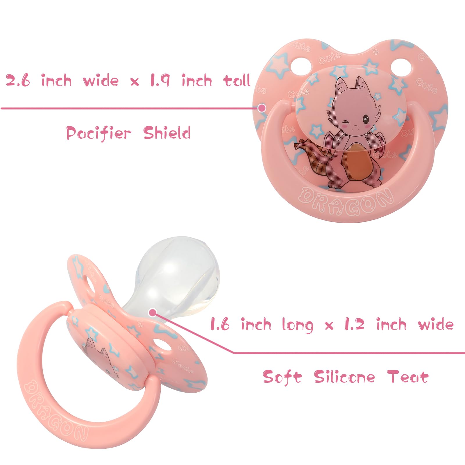 InnocenceIsle pacifier pink breathable vents support comfortable breathing during night use.