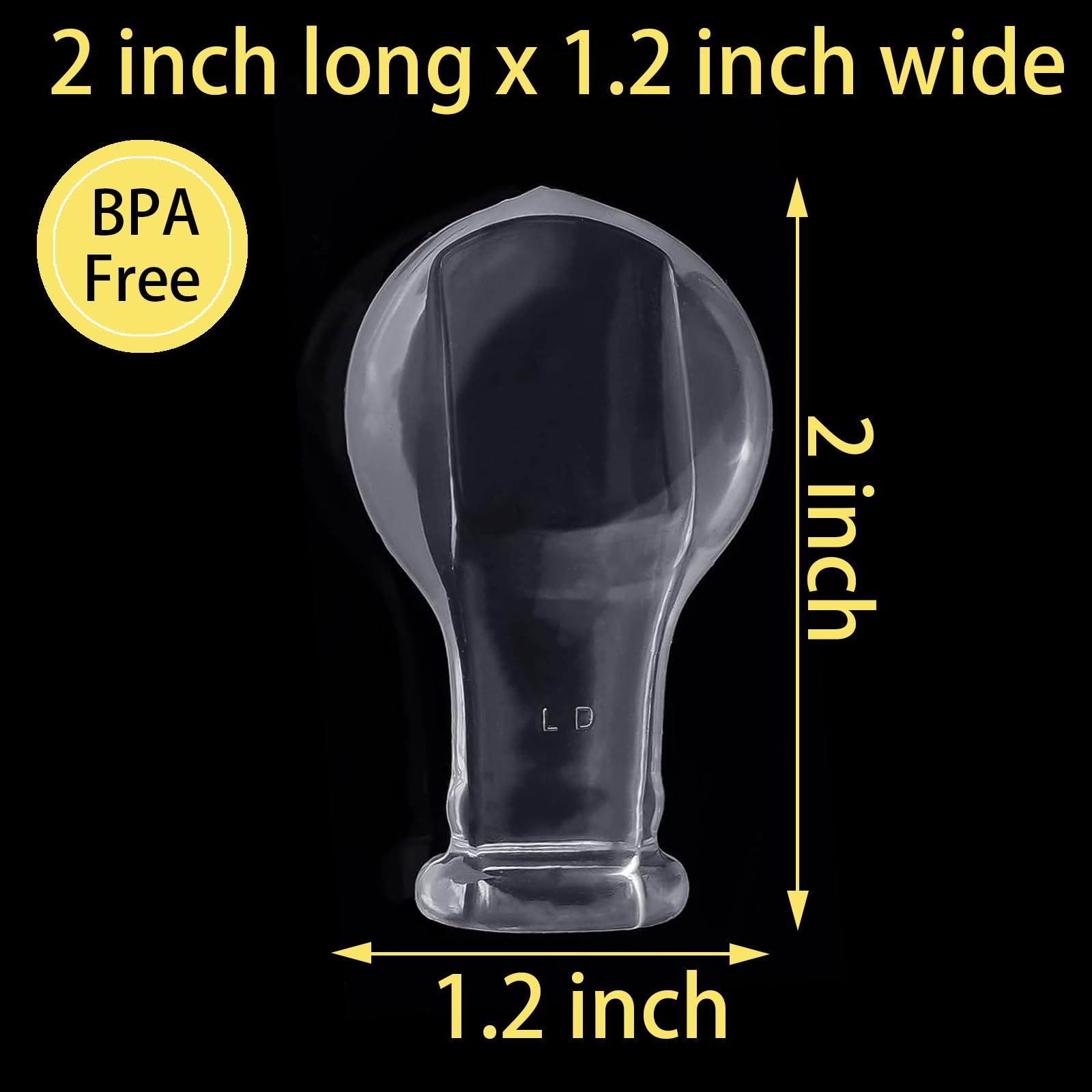 InnocenceIsle silicone teat close-up, transparent design supports calming use.