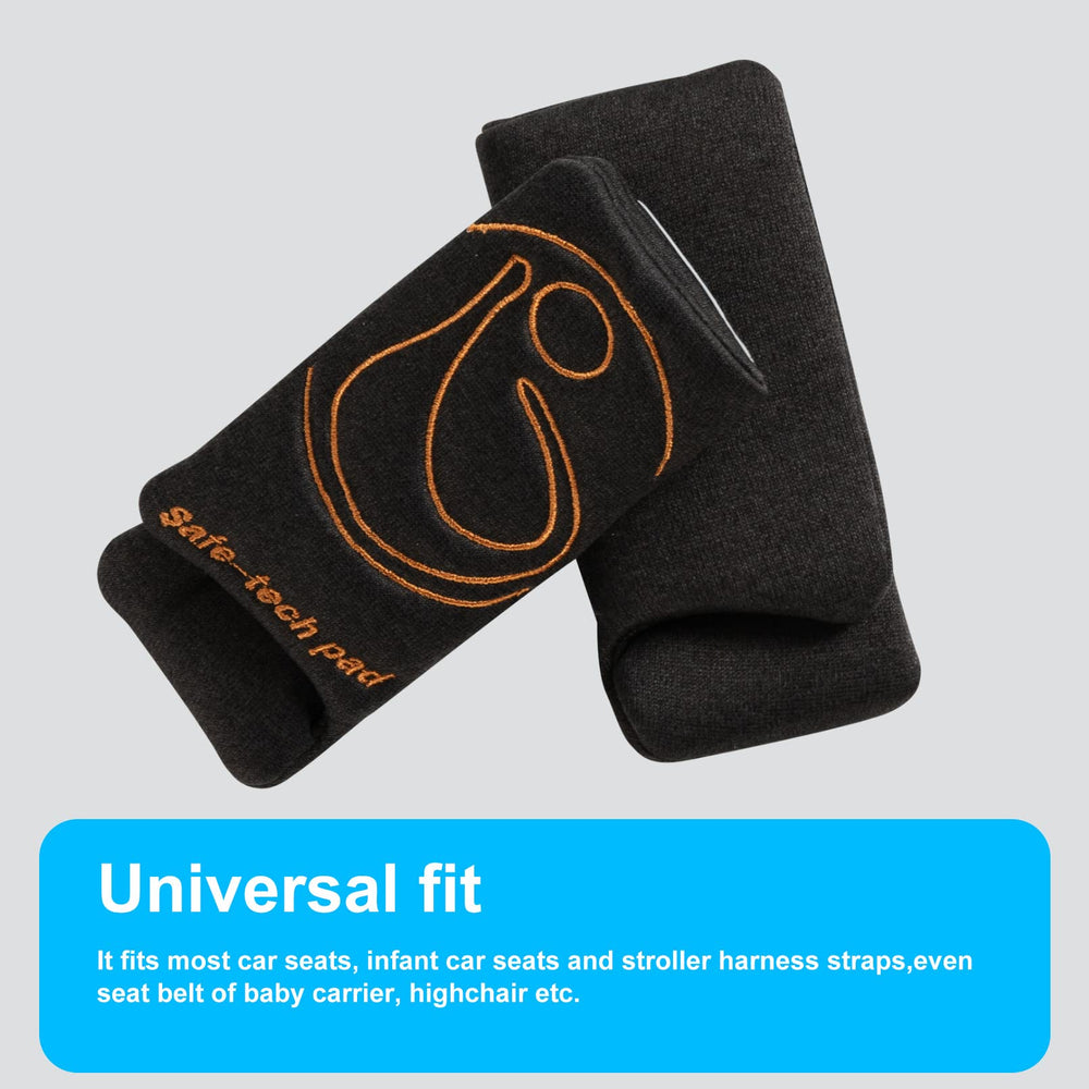 Innokids strap cover shown in-use on a stroller for added comfort