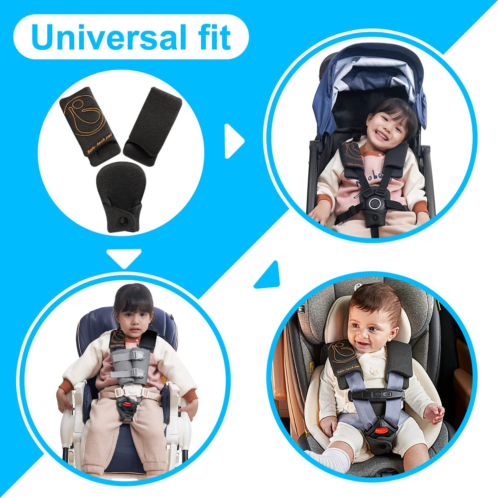 Innokids strap cover side snaps install quickly and securely