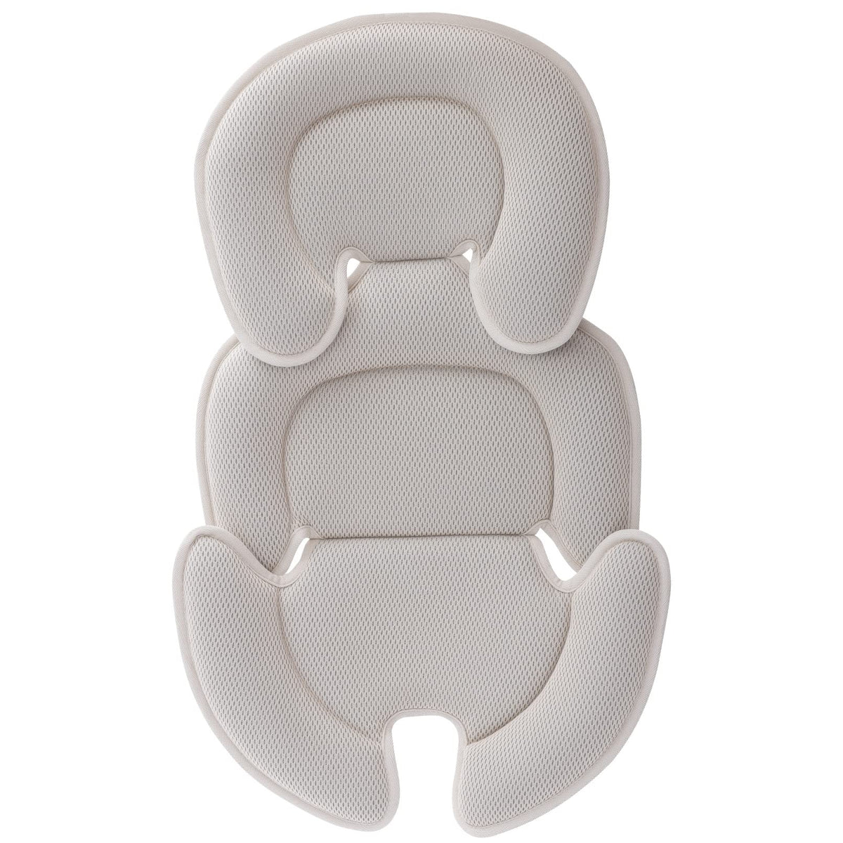 Innokids beige head and body support pillow for car seats improves newborn comfort.