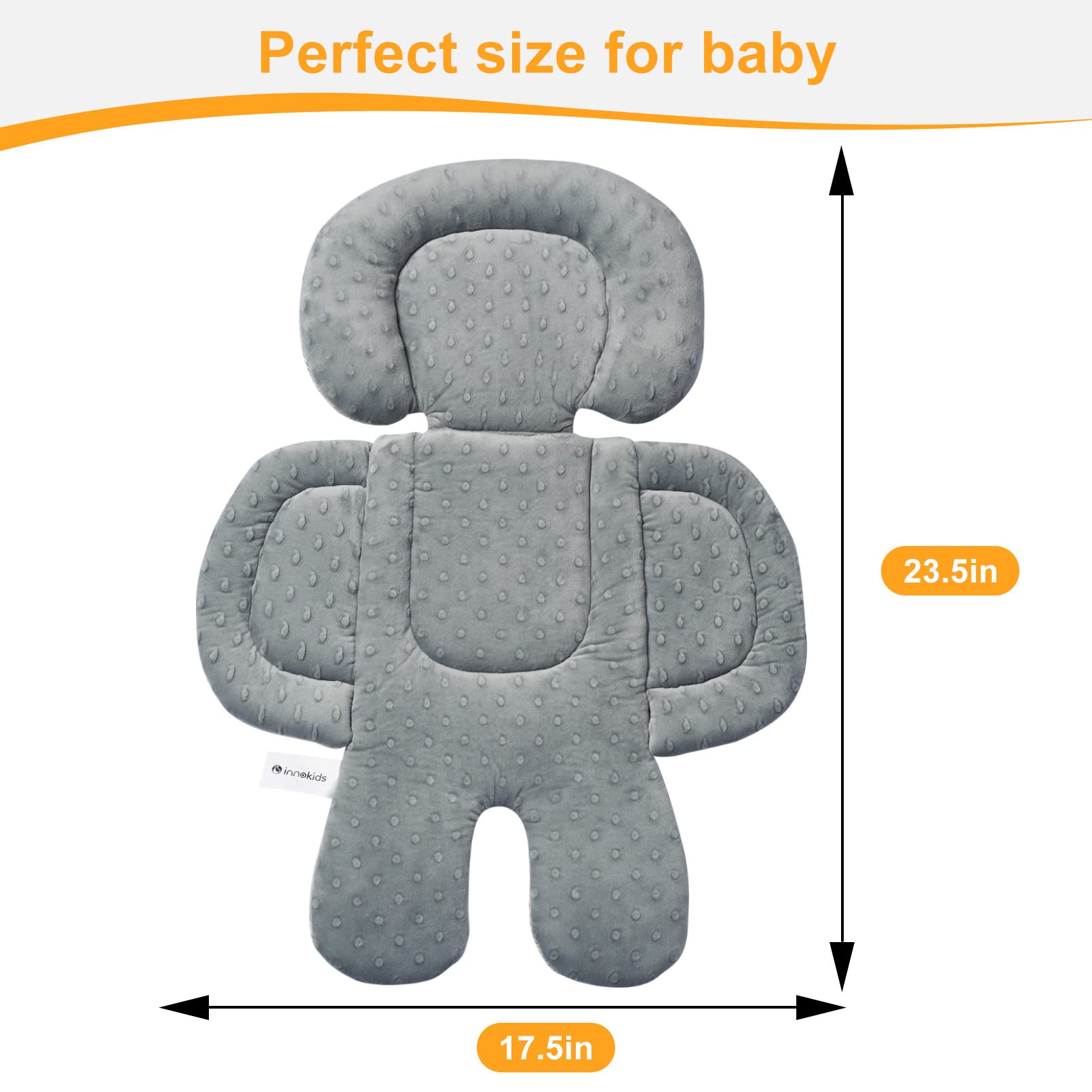 Innokids infant car seat insert beige gray all season design fits most seats