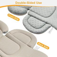 Innokids infant car seat insert beige gray soft touch face for cozy cooler days