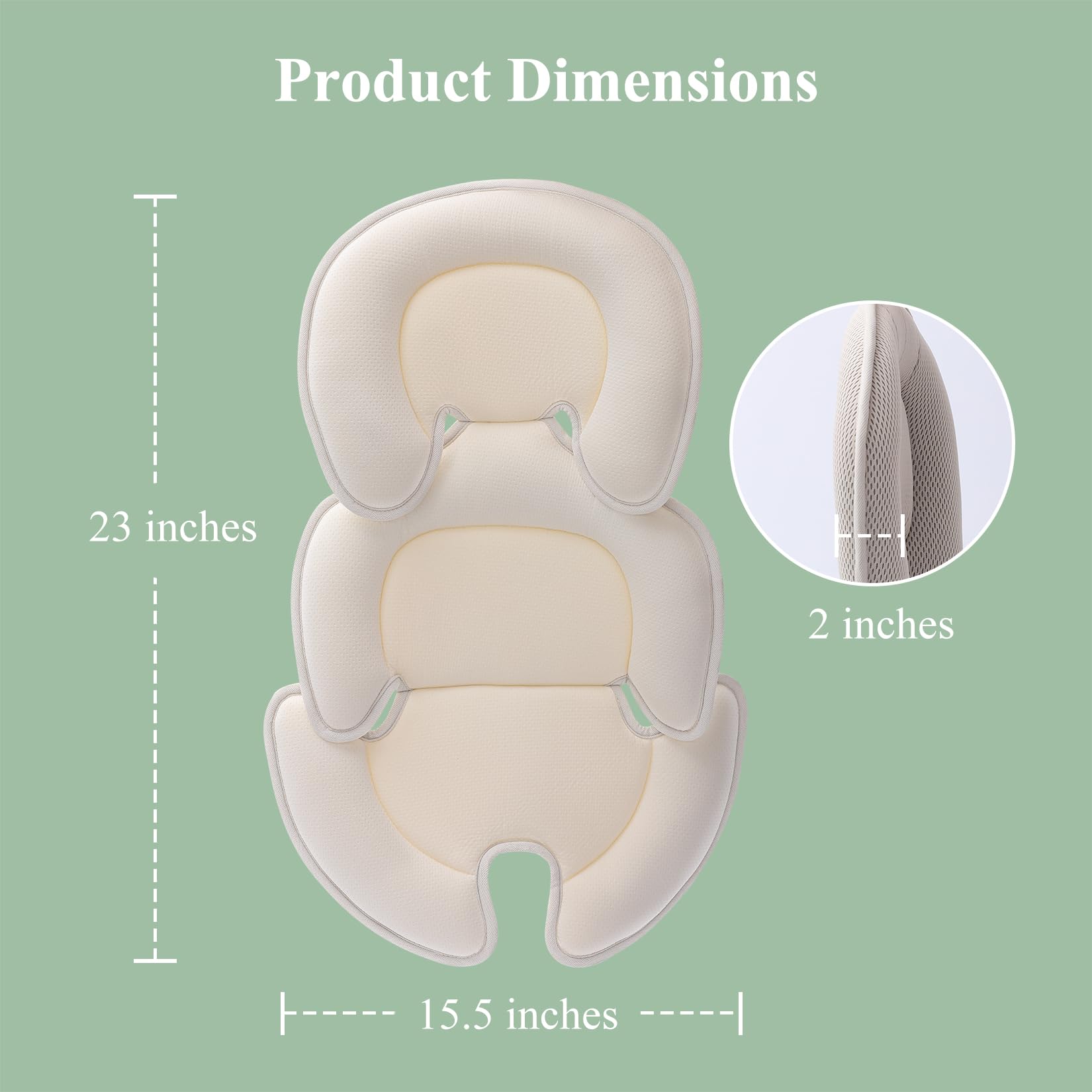 Innokids infant car seat insert machine washable for easy care