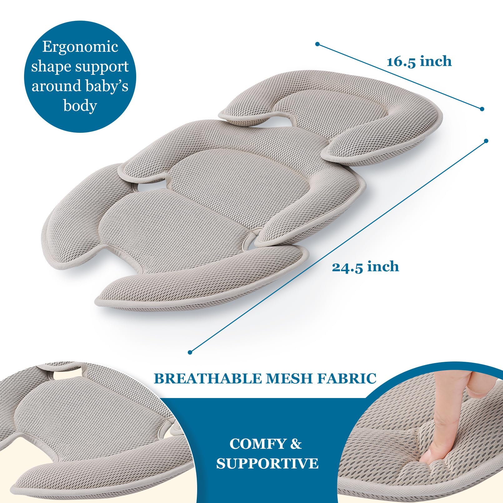 Innokids machine-washable beige pillow for quick care.