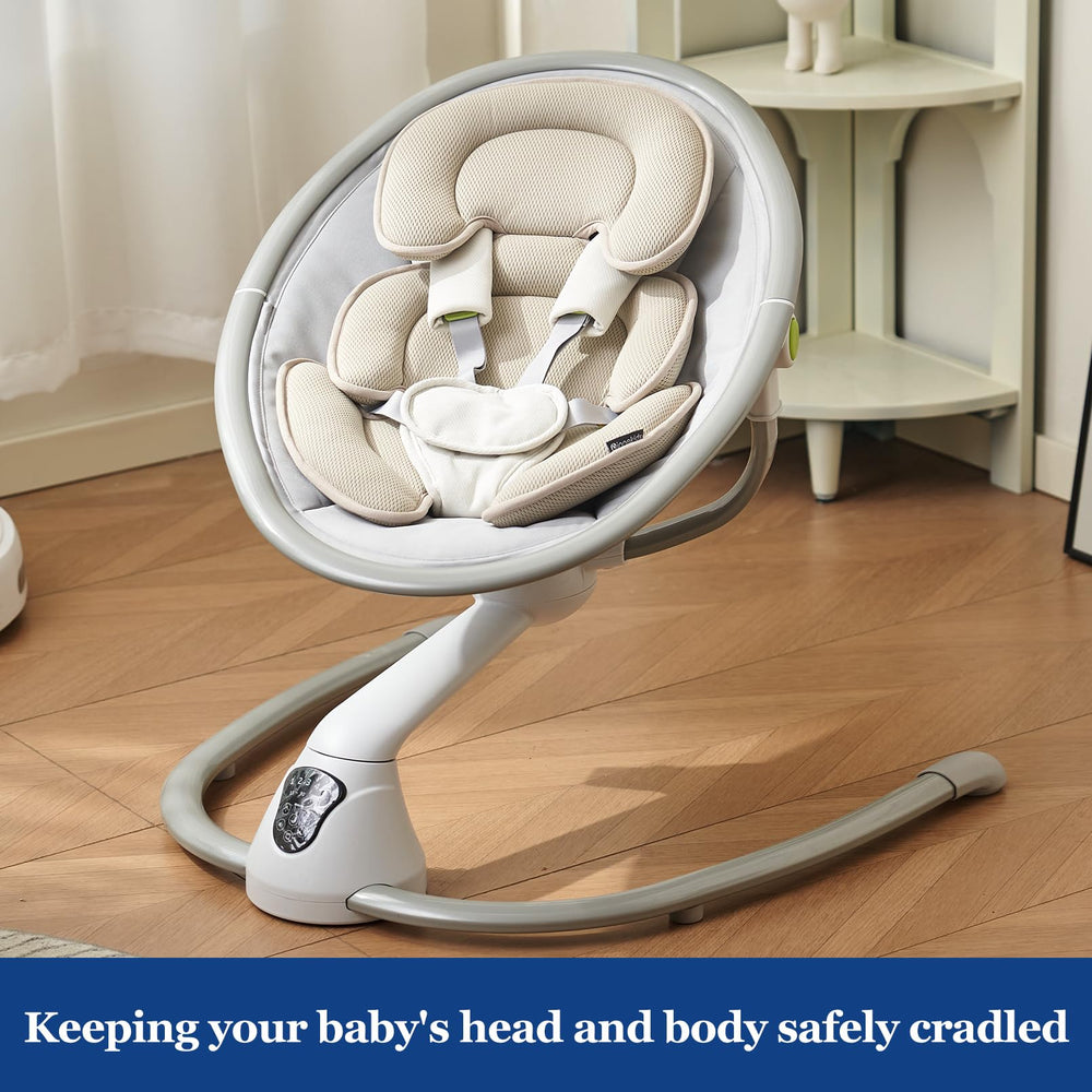 Innokids beige stroller cushion provides versatile head-body support.