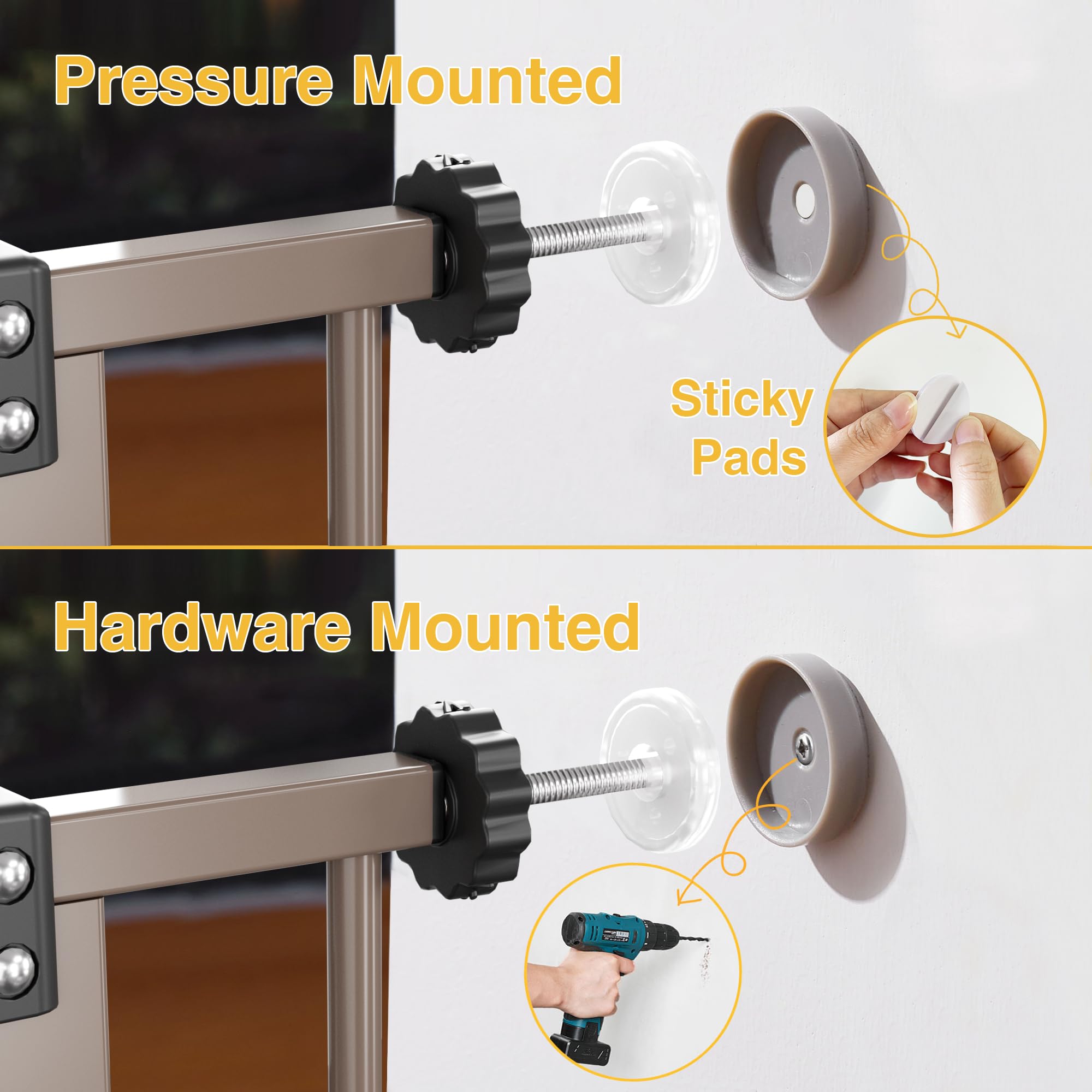 InnoTruth baby gate 30-inch tall design adds durable safety for pets.