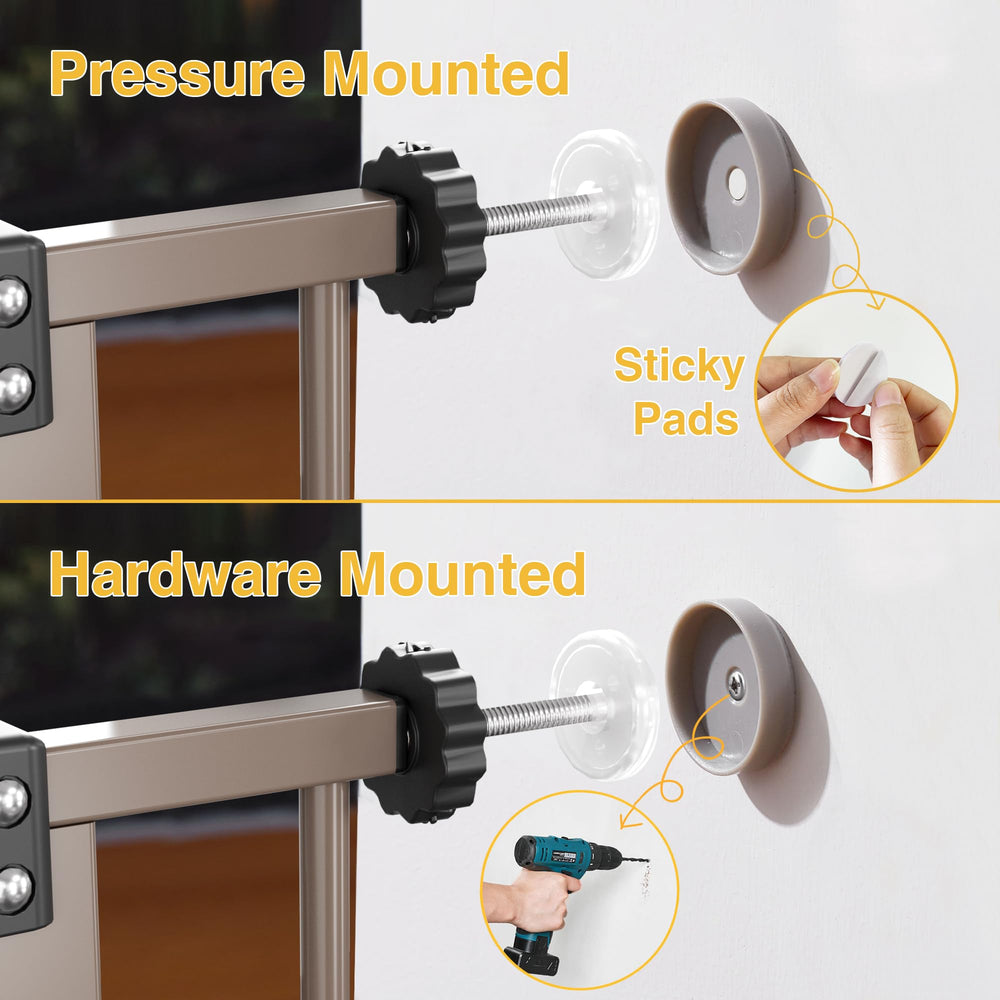 InnoTruth baby gate 30-inch tall design adds durable safety for pets.