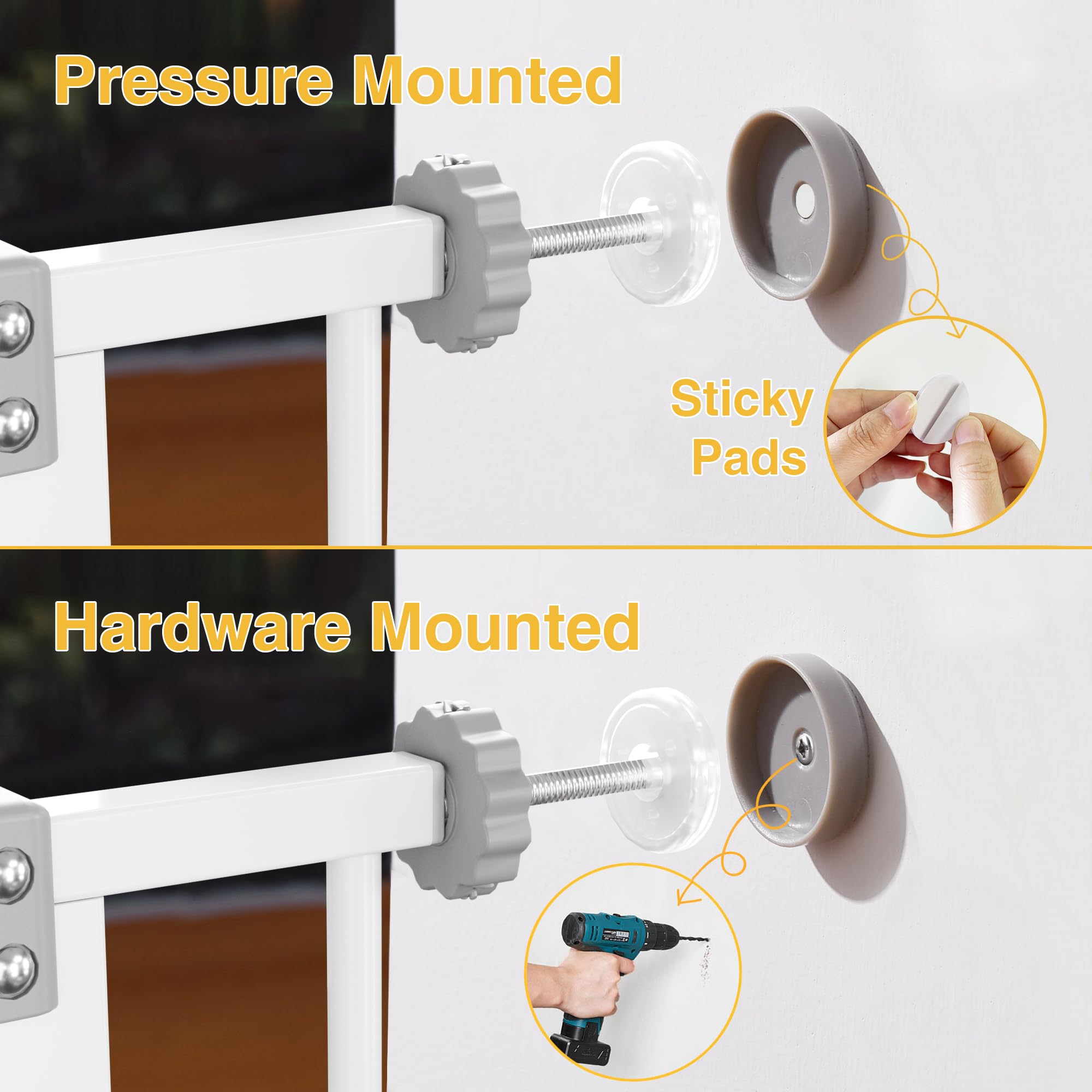 InnoTruth baby gate adjustable width fits multiple spaces confidently.