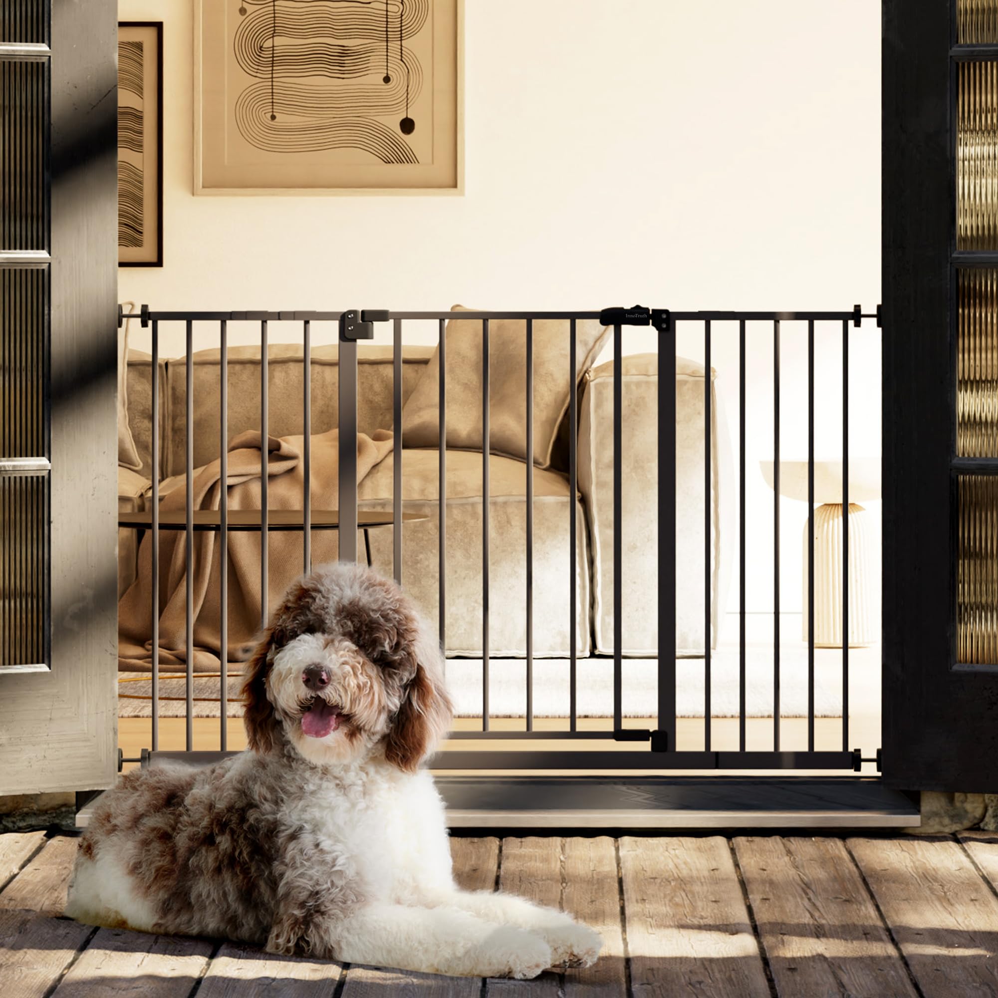 InnoTruth baby gate hardware-mount option adds permanent stability when needed.