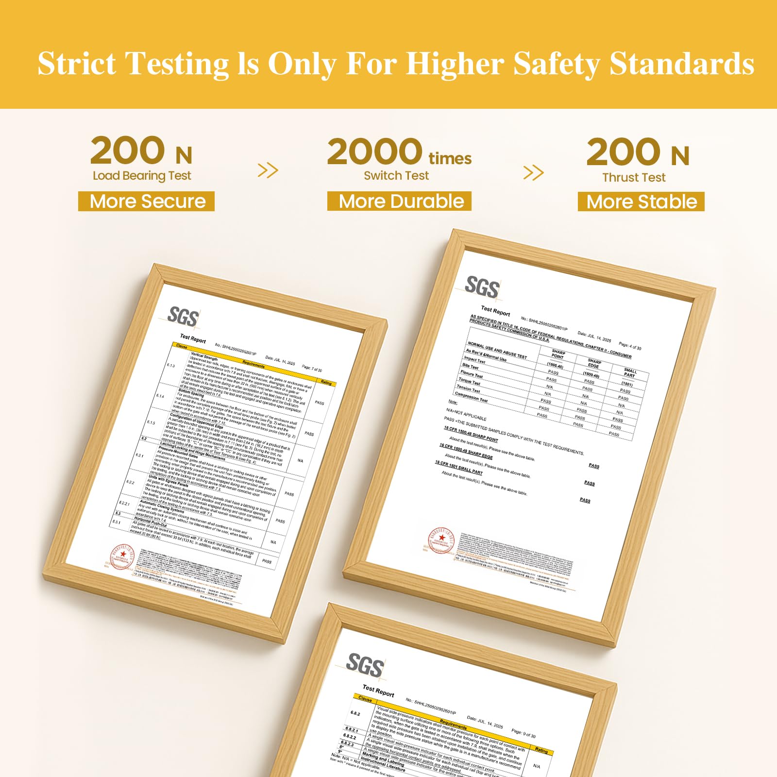 InnoTruth baby gate vertical slats and premium metal construction ensure lasting stability.