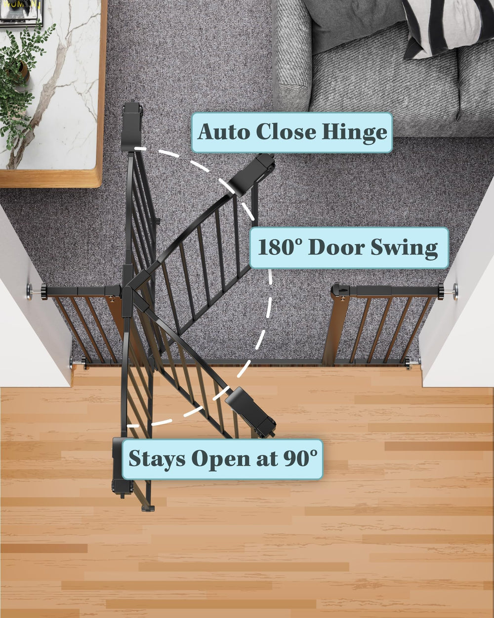 InnoTruth narrow-bar-spacing-224mm: sturdy design deters climbing and improves stability.
