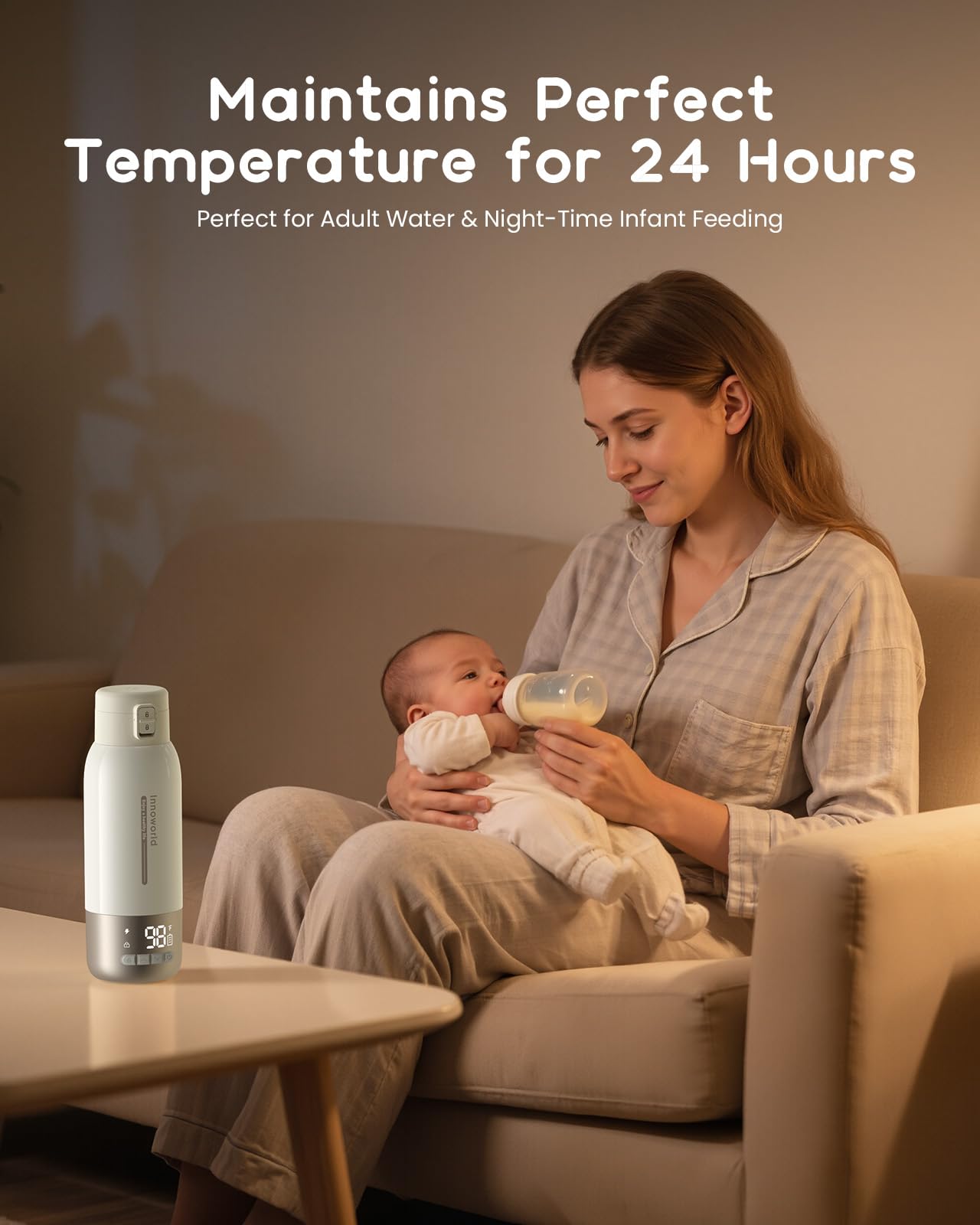 Innoworld bottle warmer in-car usage setup for effortless warmth during rides