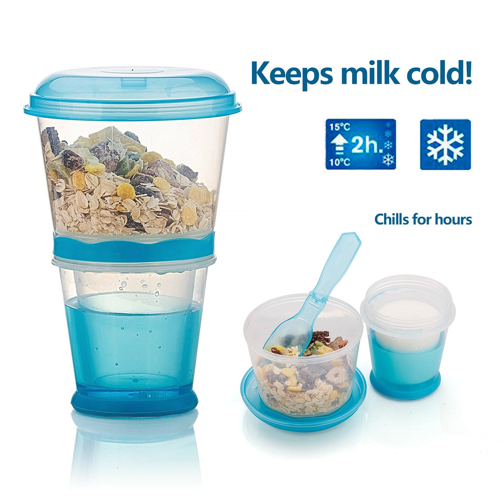 INOGIH Cereal On the Go airtight lid closeup highlights leak-proof seal.