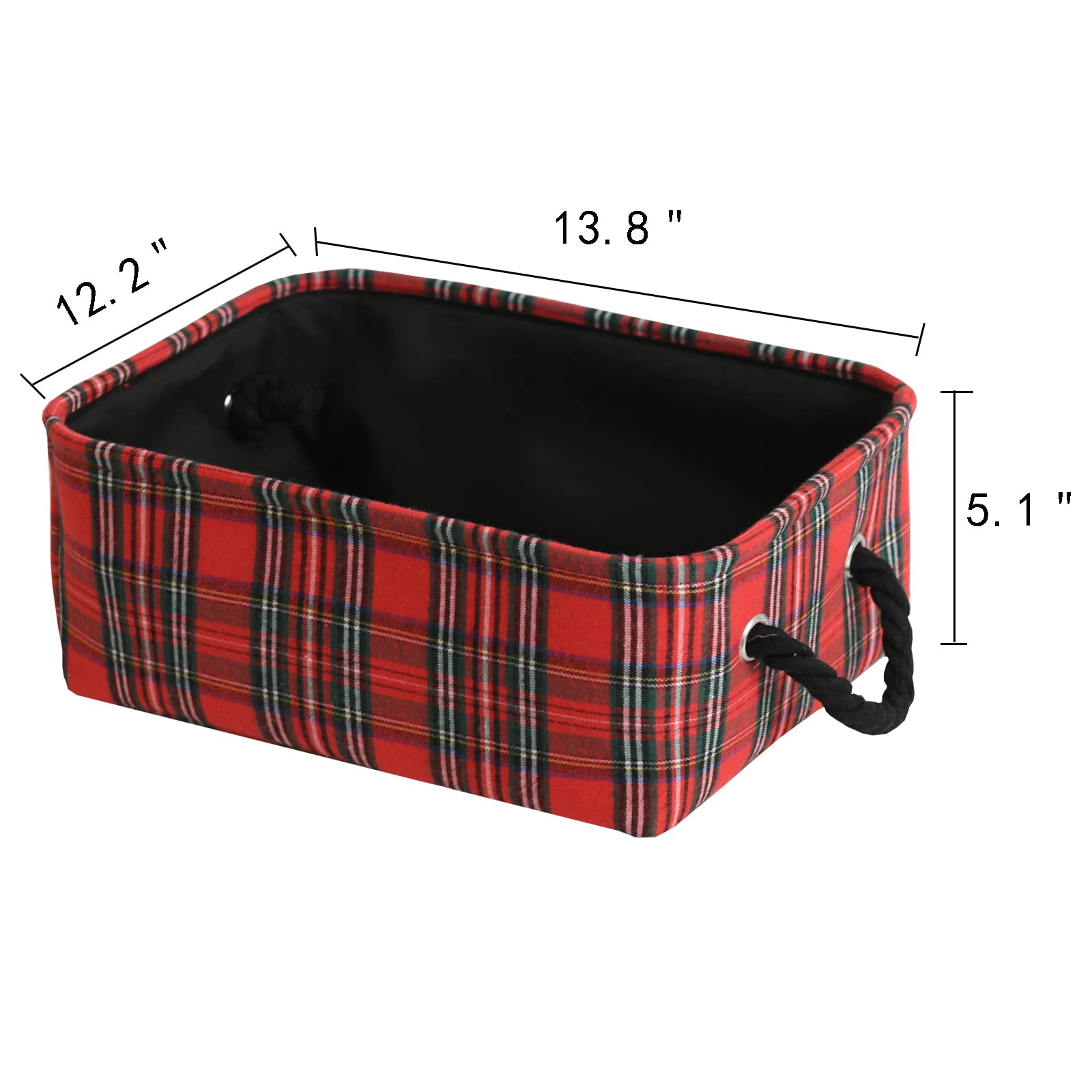 INough Christmas basket folded-flat storage saves space when not in use.