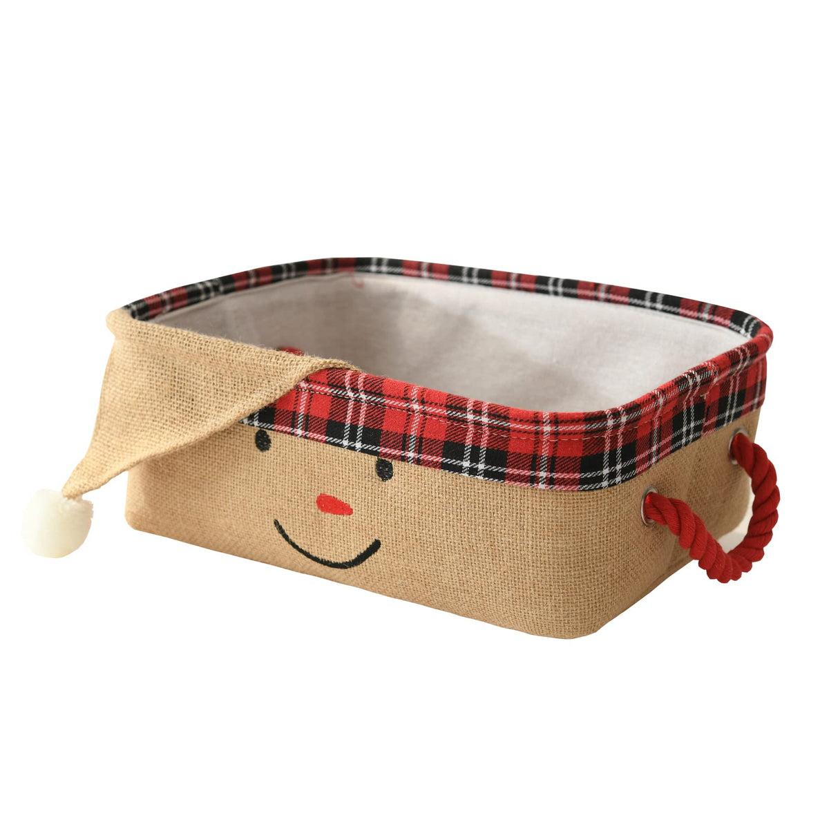 INough Christmas basket with handles for easy transport and organized ornament storage