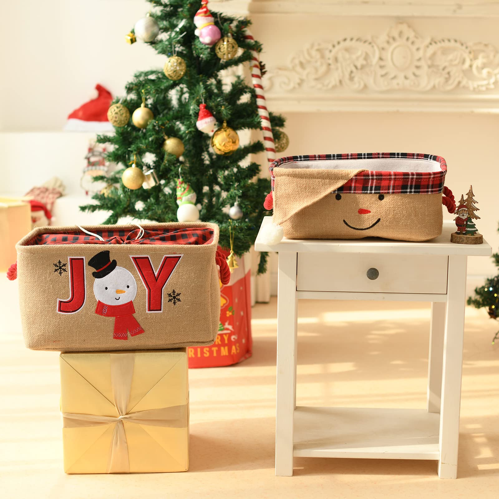 INough Christmas storage bin for decor and gifts