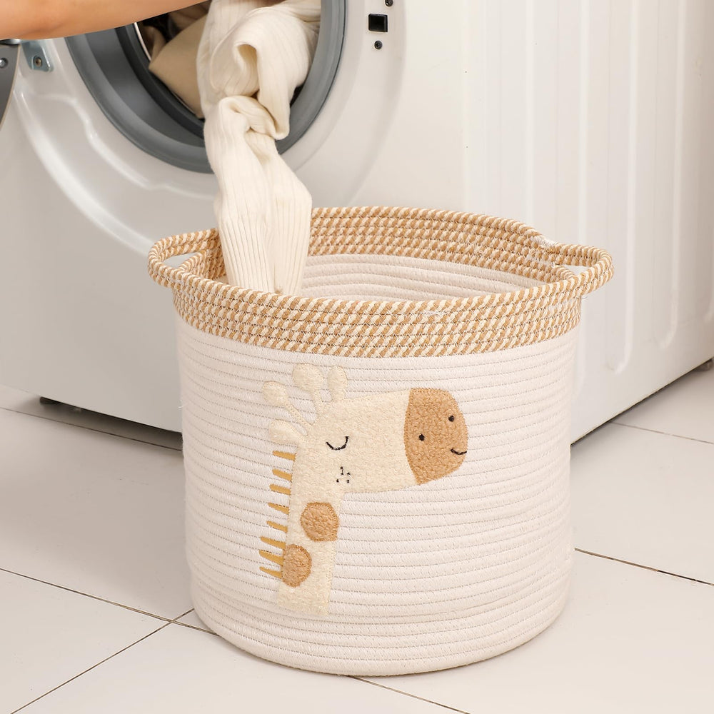 INough living-room storage basket keeps toys and blankets tidy in common spaces