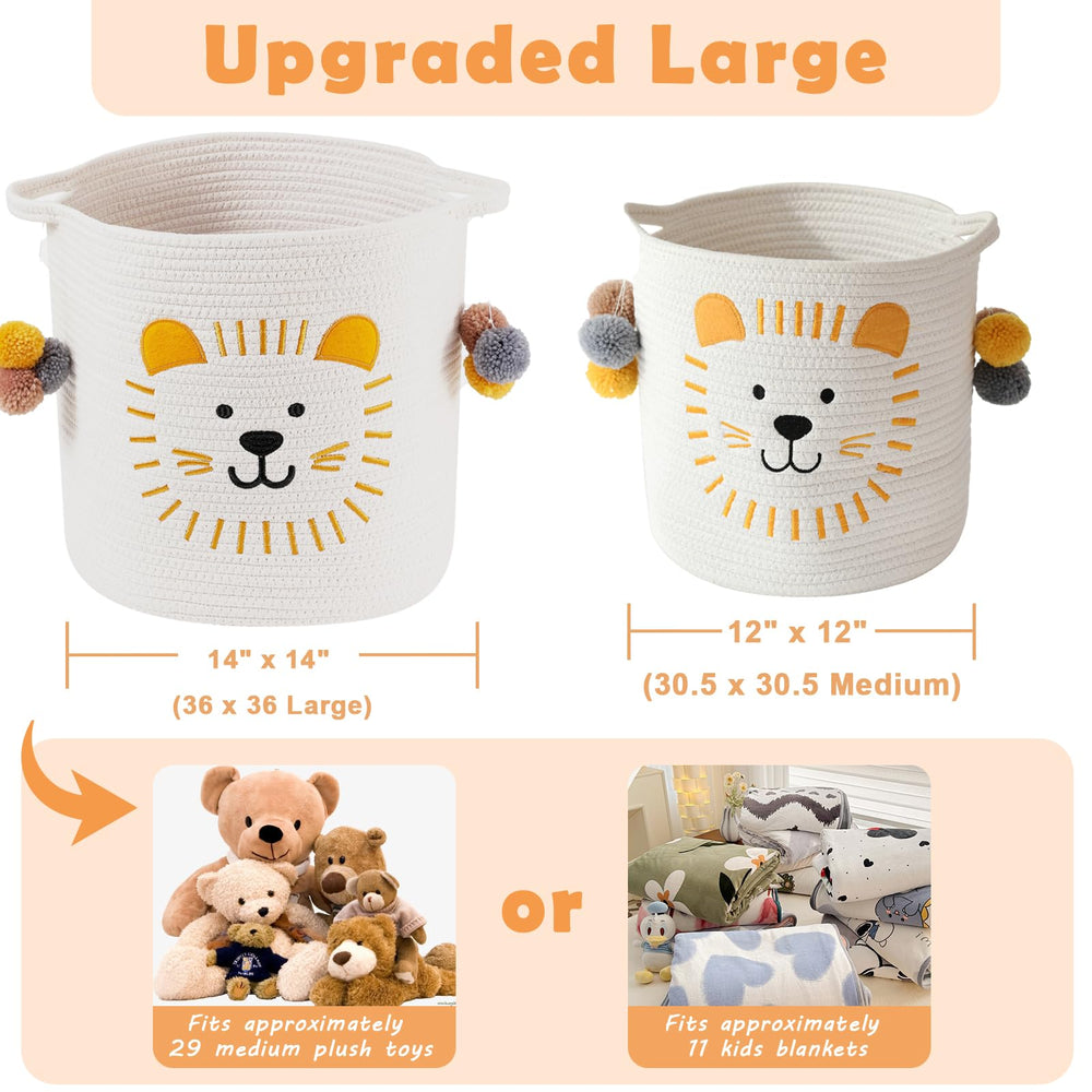 INough nursery decor lion basket suits playroom and bedroom organization