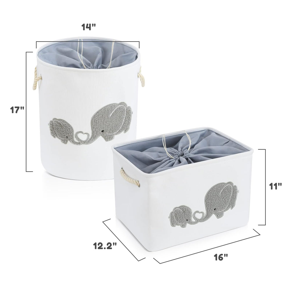 INough nylon storage baskets foldable-design saves space when not in use.