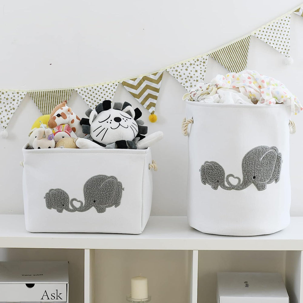 INough nylon storage baskets hamper-closure keeps contents secure during transport.