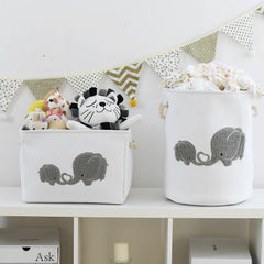 INough nylon storage baskets hamper-closure keeps contents secure during transport.