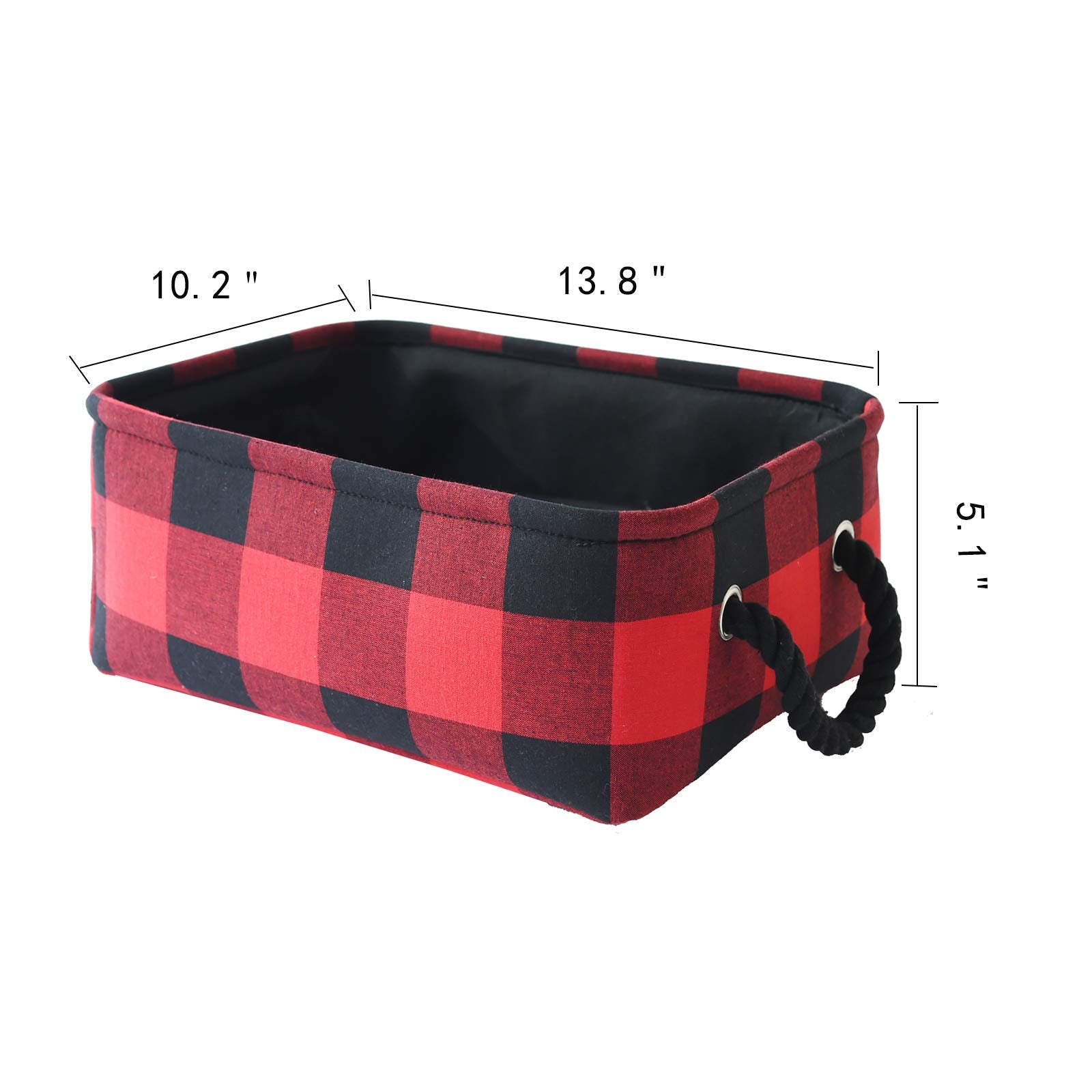 INough storage basket folded-flat emphasizes space-saving holiday organization