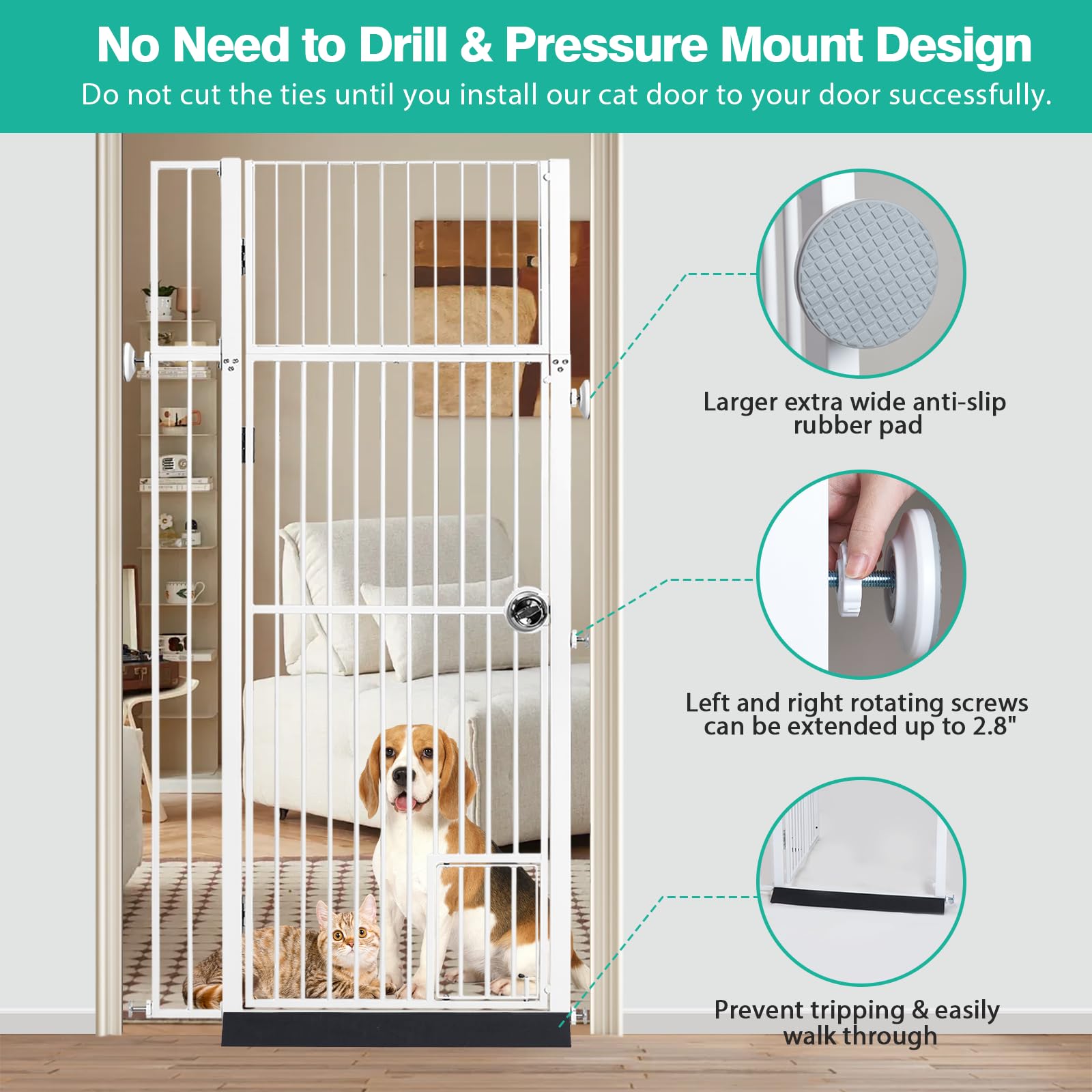 INRLKIT 180-degree auto-lock door ensures secure passage without manual locking.