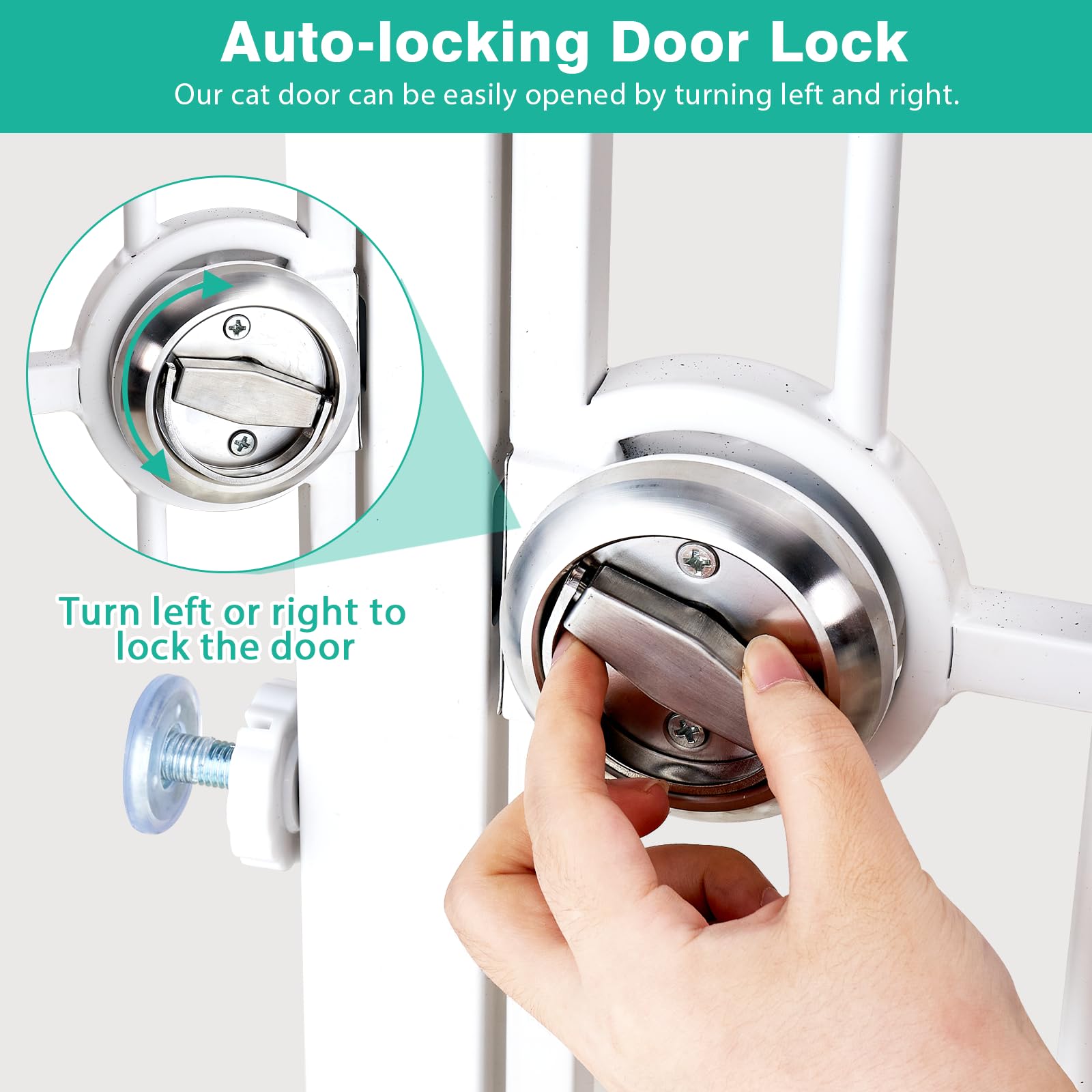 INRLKIT ultra-narrow 1.7-inch gaps keep curious pets from squeezing through.