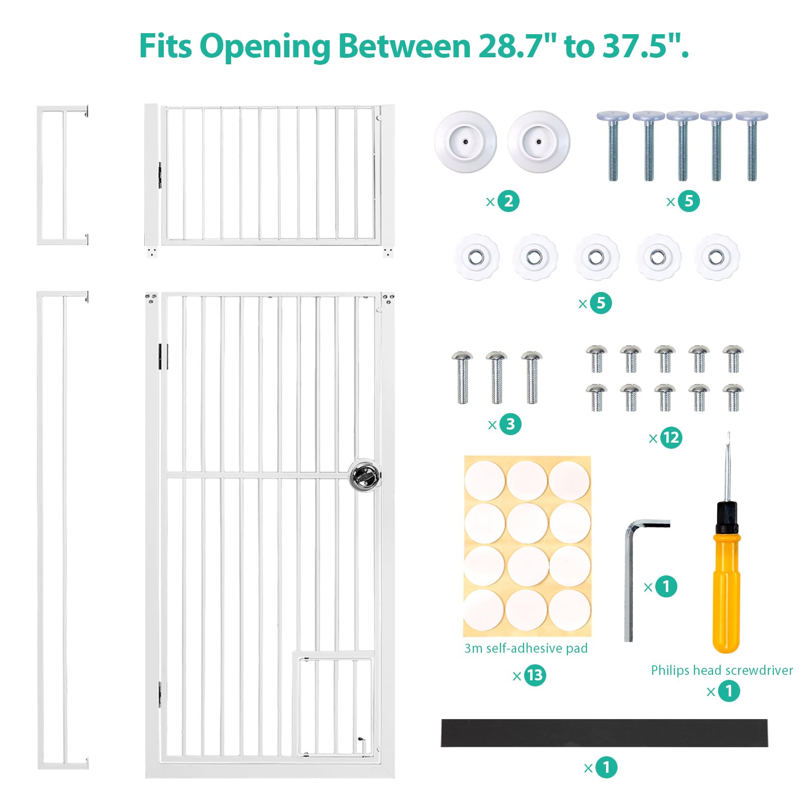 INRLKIT versatile pet gate fits doorways, stairs, and room transitions for safer supervision.