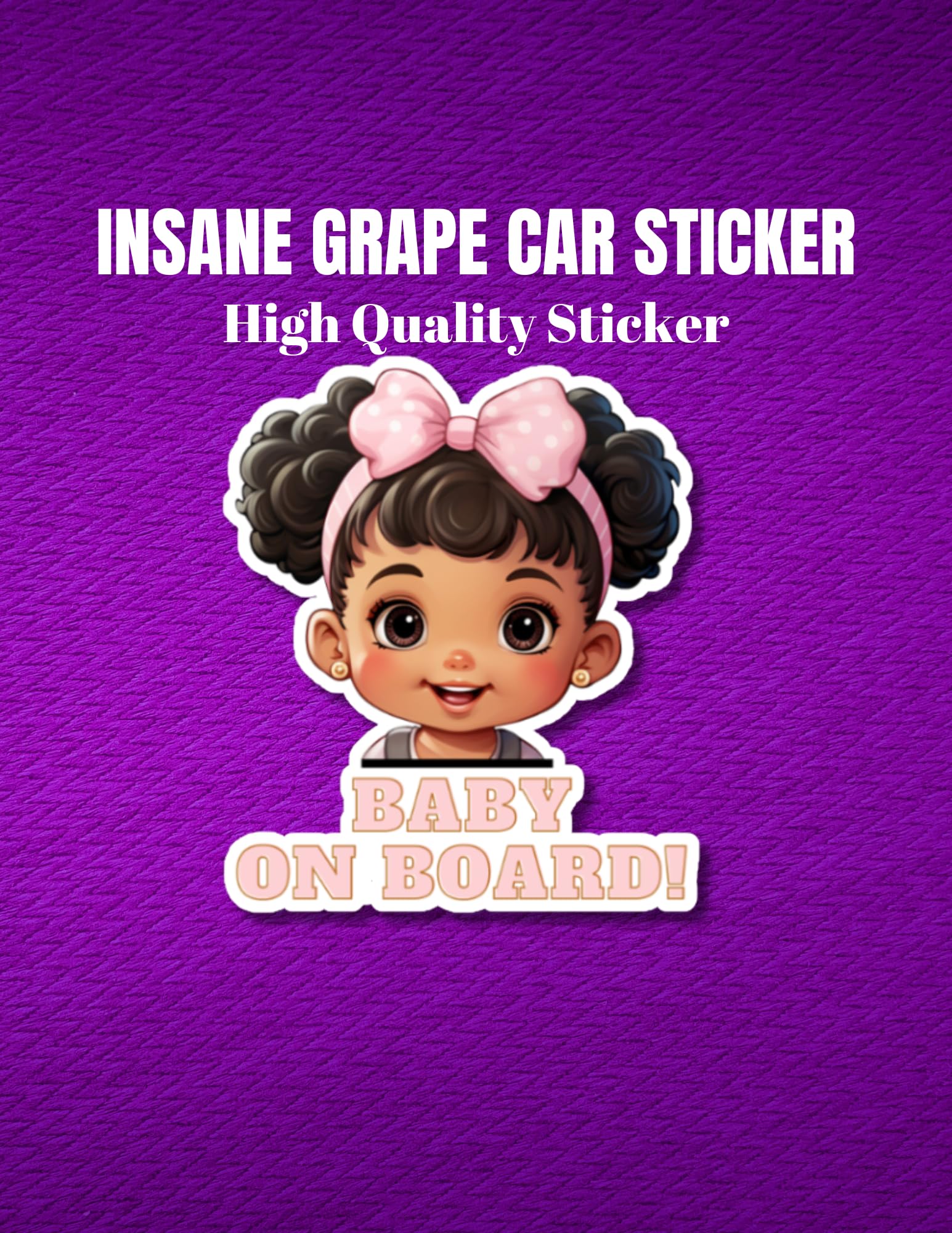 Insane Grape baby on board sticker road-safety reminder boosts awareness around kids