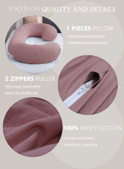 INSEN pregnancy pillow C-shape supports back and hips for comfortable side sleeping