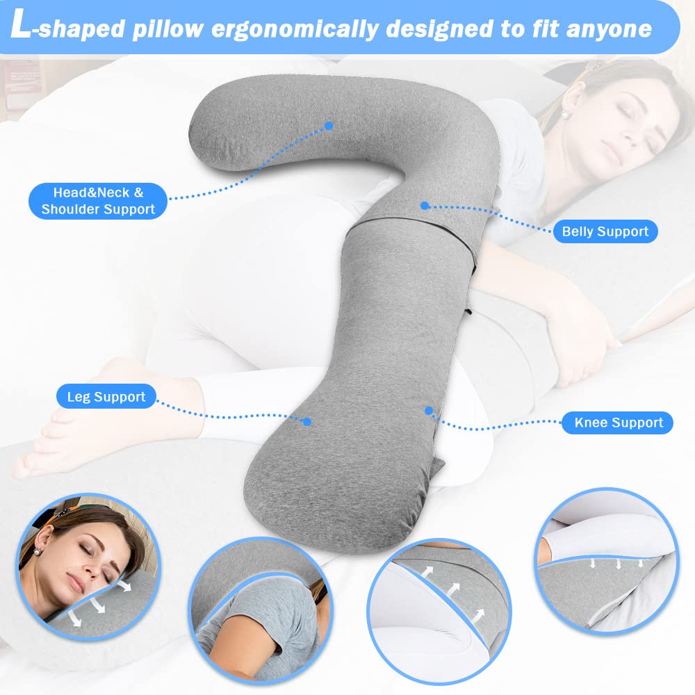 INSEN L-shaped design visual highlights combined support for side sleeping.