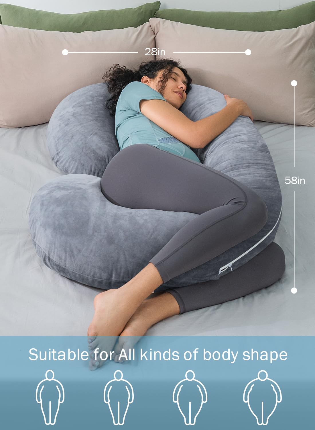INSEN premium fiber filling stays plush, supporting side-sleep comfort through the night.
