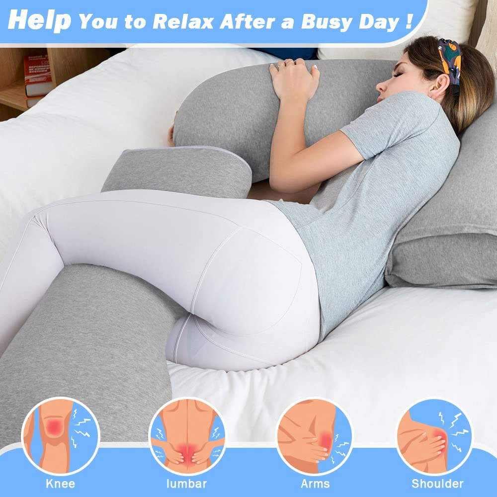 INSEN pillow size 59x29.5x7.8 inches fits beds without crowding.