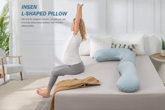 INSEN V-shape head pillow designed for side sleepers
