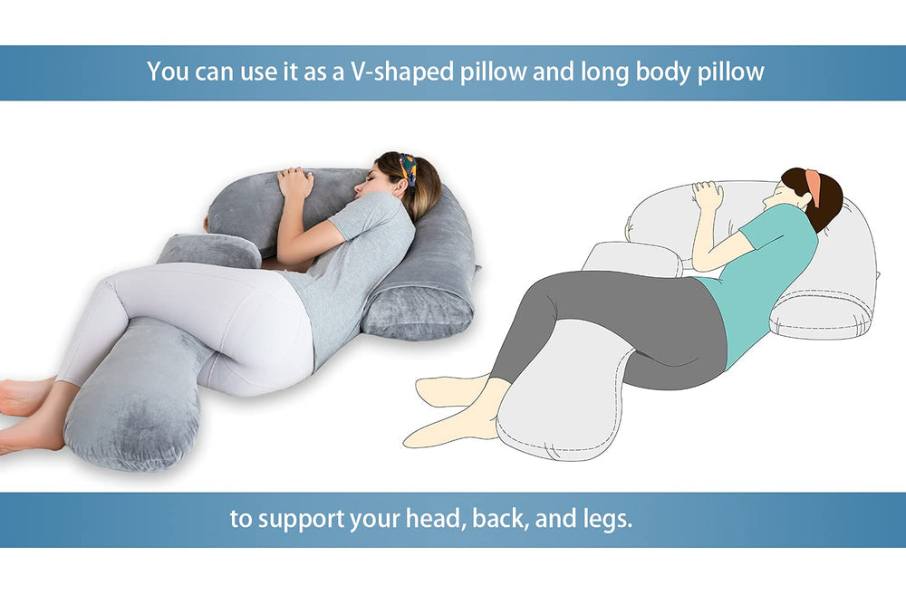 INSEN full-body pillow size supports various sleeping positions for pregnant comfort