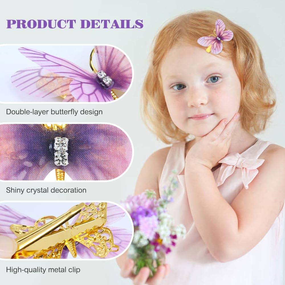 inSowni butterfly hair clip collection of 12 colors for outfit coordination