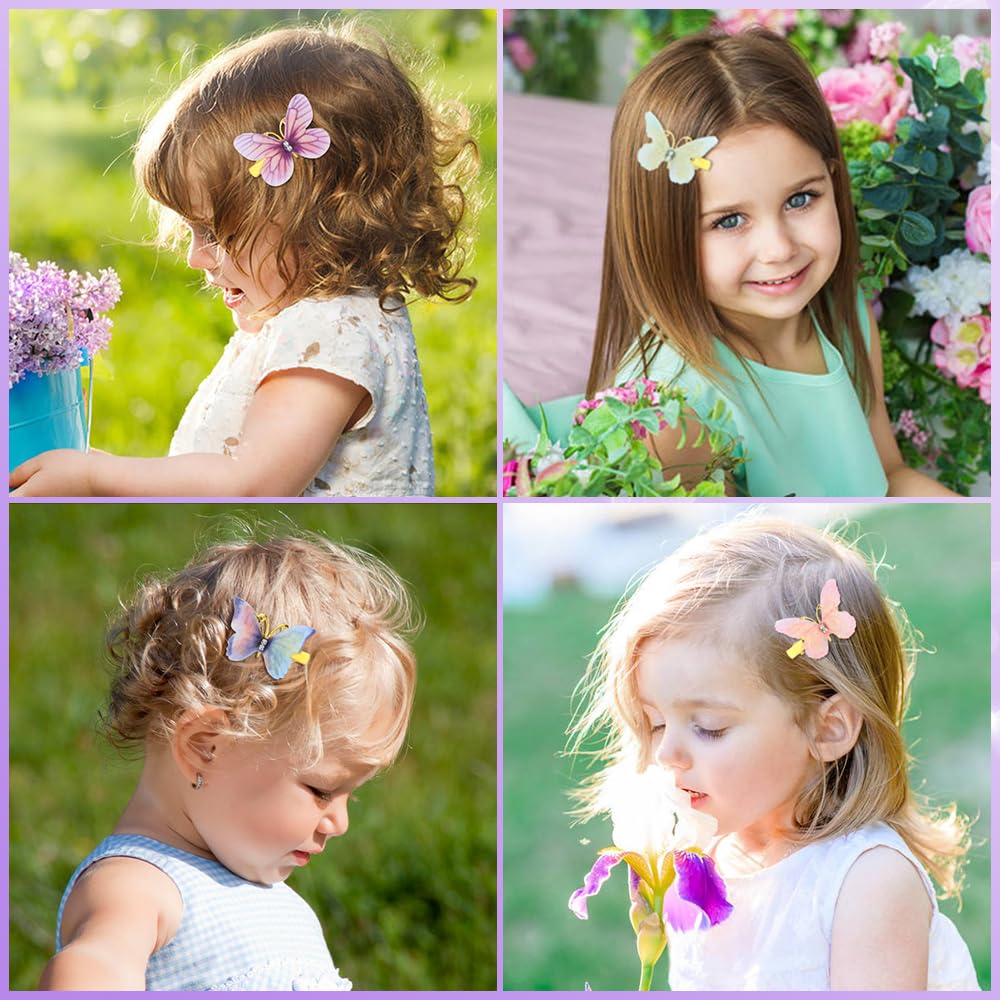 inSowni butterfly hair clip side view showing secure grip for active play