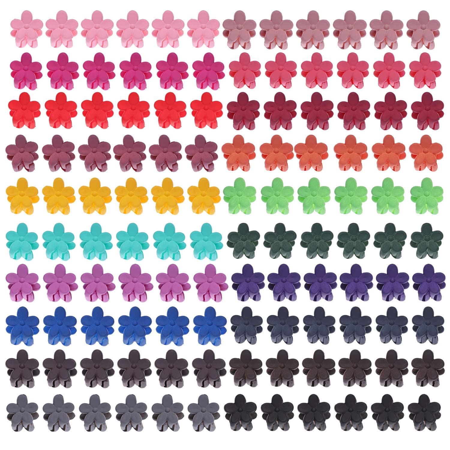 inSowni flower mini clips vibrant color assortment for secure toddler hairstyles