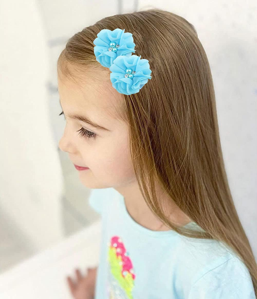 inSowni boutique hair bow clips, rhinestone center for dress-up occasions and photos