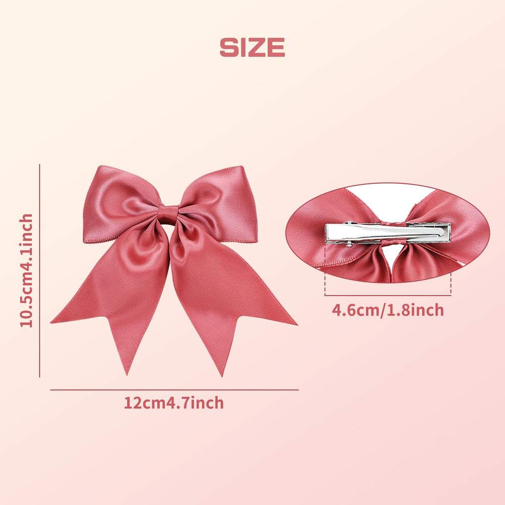 inSowni silky ribbon bow closeup shows satin texture and secure clip