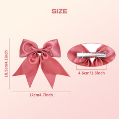 inSowni silky ribbon bow closeup shows satin texture and secure clip
