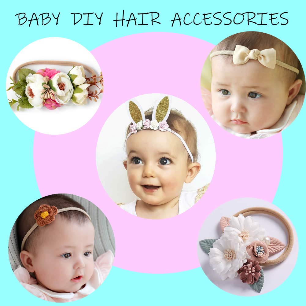 inSowni soft stretchy nylon headbands close-up showing gentle elasticity for all sizes