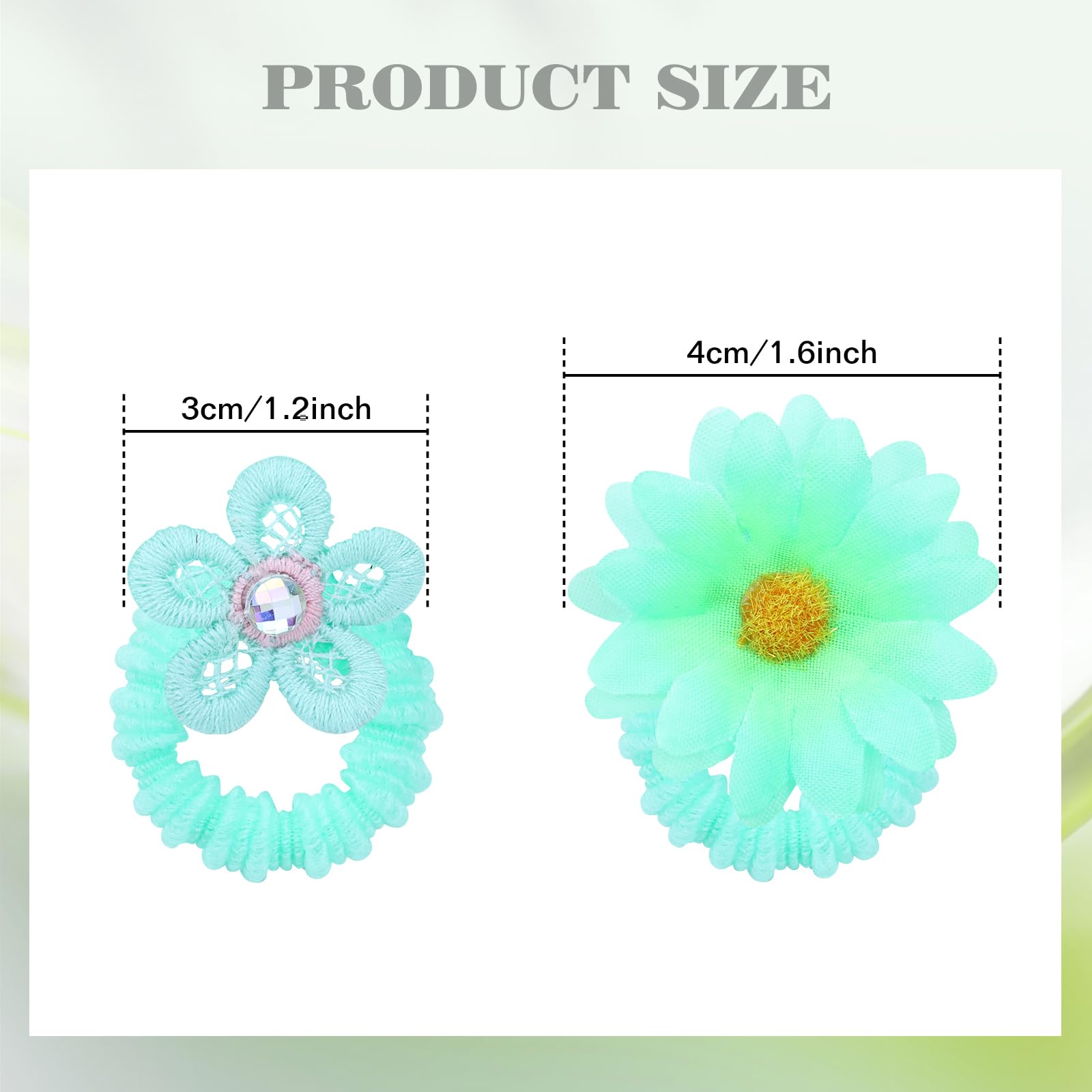 inSowni sunflower-daisy-hair-ties-pack-2—colorful, durable ponytail holders for toddlers