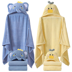 INSPEAUTY toddler hooded towel coral fleece close-up shows plush softness and warmth.